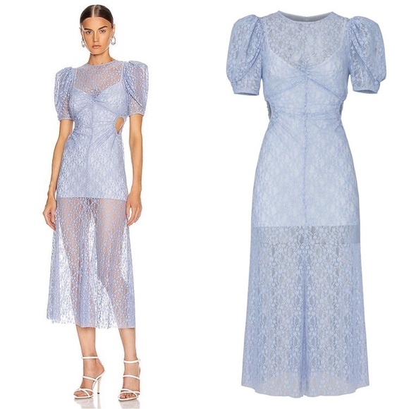 Alice McCall On + On Midi Dress Blue Lace Size 10 - Picture 1 of 11